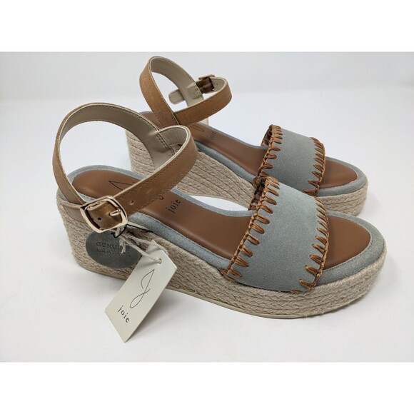 Joie | Shoes | Joie Powder Blue Wedge Suede Sandals  display picture 1